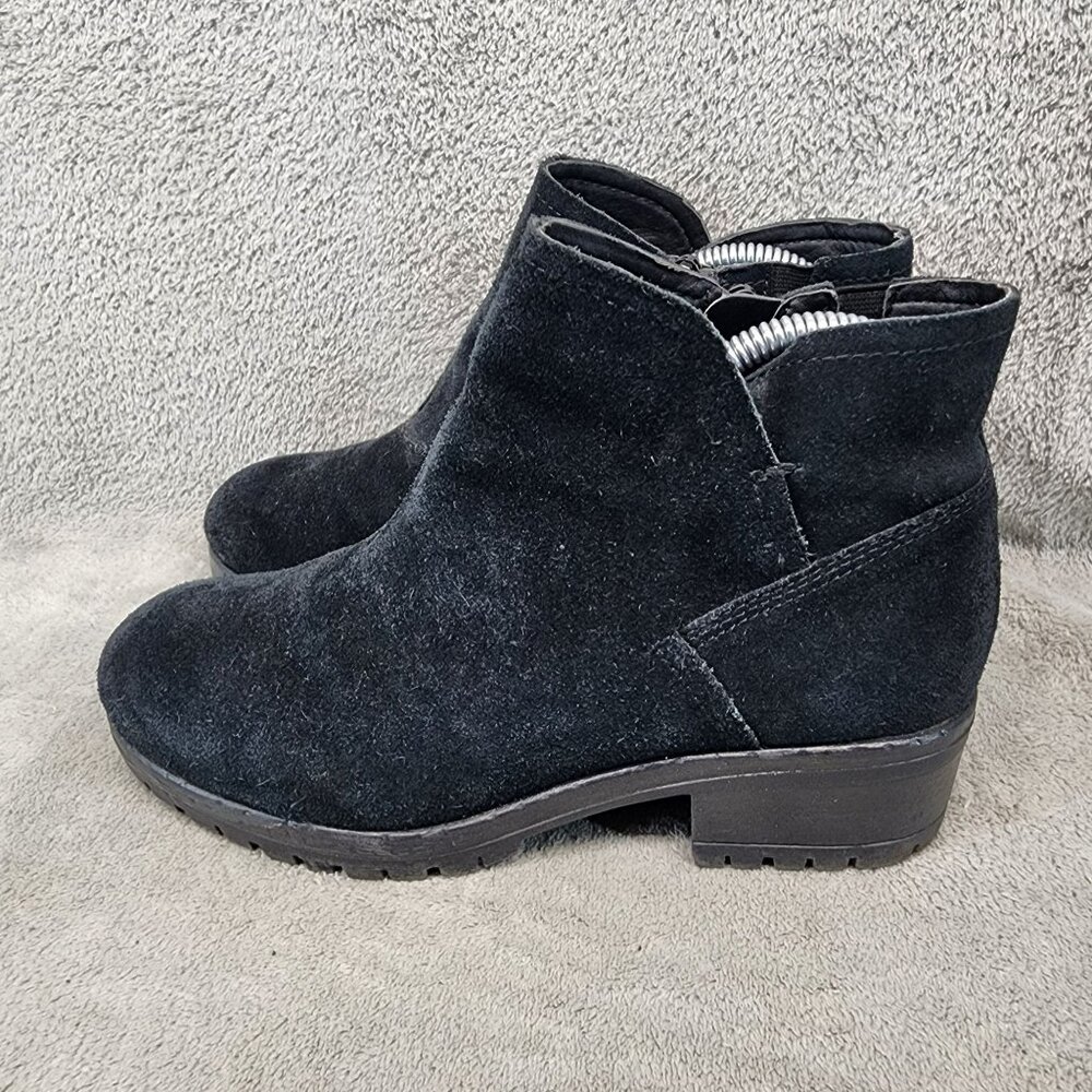 Salvia Shoes Womens Size EU 38 US 7.5 Black Suede Side Zip Ankle Boots